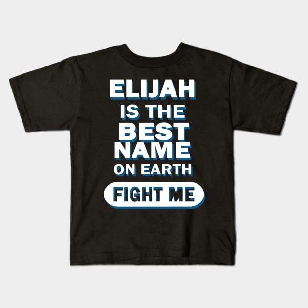 Elijah boys men's name birthday gift Kids T-Shirt by FindYourFavouriteDesign